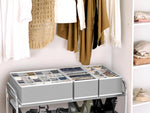Closet Organizer Drawer Divider Assorted 7 Pieces Gray Non-Woven Fabric