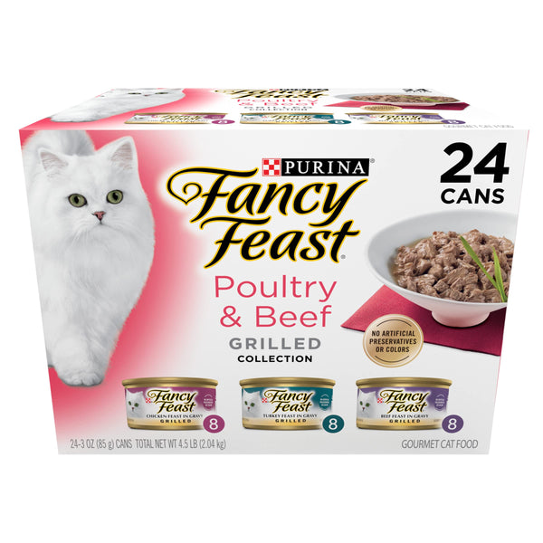 purina fancy feast poultry beef collection wet cat food 24 pack 3 oz cans