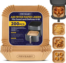 Air Fryer Liners for Cosori And Chefman 6QT: 200 PCS Air Fryer Liners Disposable, Square Airfryer Paper Parchment Sheets, Accessories for Chefman and Cosori, Compatible with 6 Quart Square Airfryers