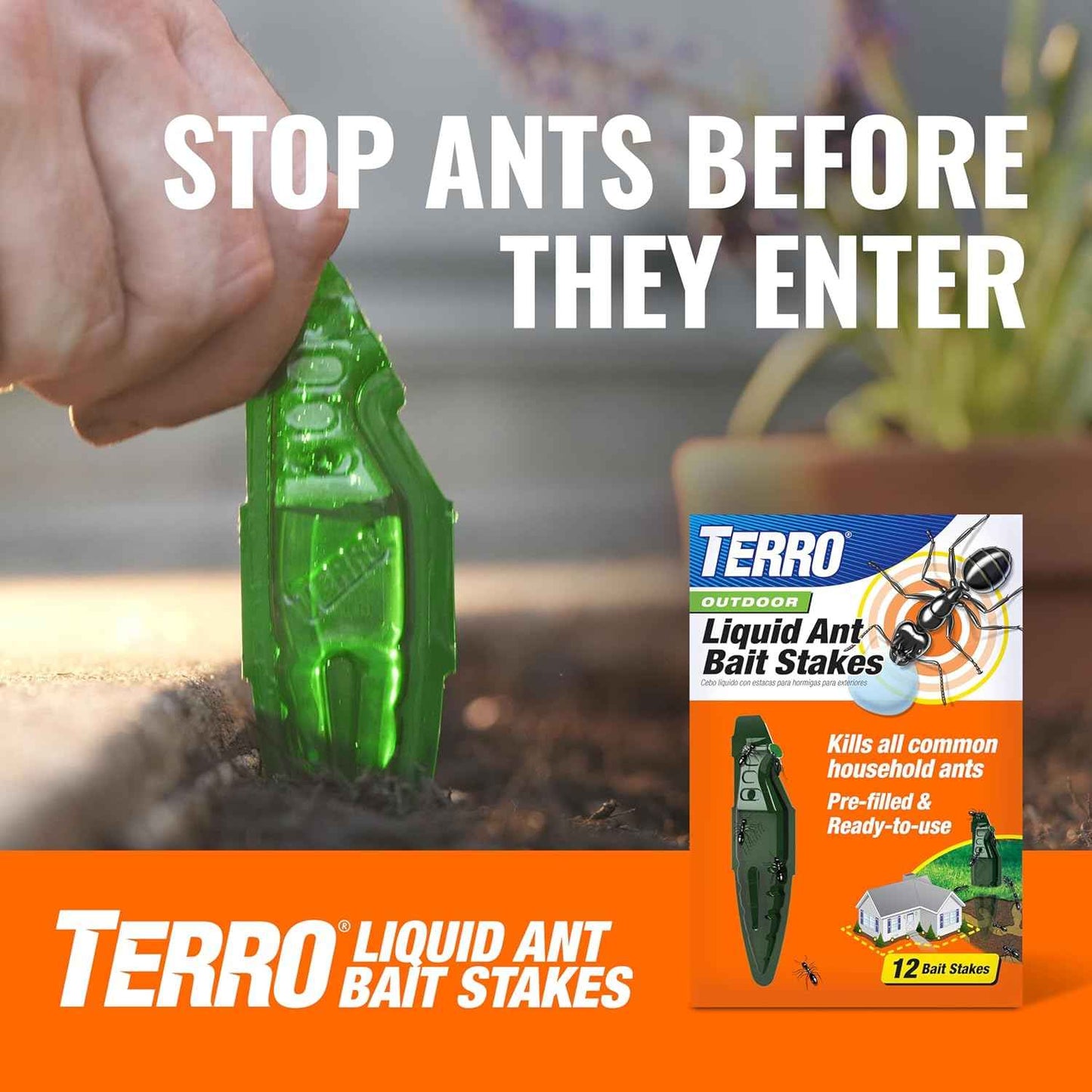 TERRO Indoor Liquid Ant Baits with Adhesive Strips for Discreet Baiting - TERRO Ant Trap and Bait Station - 8 Pack - T334SR