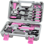 CARTMAN 39 Piece Tool Set General Household Hand Kit with Plastic Toolbox Storage Case Orange