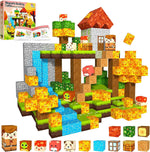 Payleeg Magnetic Blocks, Forest Animals Magnet World Set, Magnetic Building Cubes for Boys Girls Age 4-8, 5-7, 8-12, STEM Montessori Sensory Toys for 3+ Toddlers, Travel Outdoor Toy Gifts for Kids