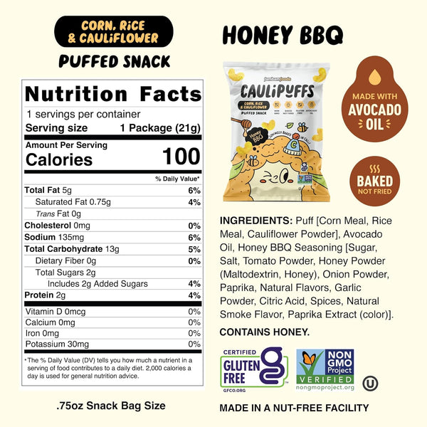 Gluten Free Cauliflower Puffed Snack Variety Pack