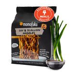 Momofuku Soy & Scallion Ramen Noodles, 4 Pack, Instant Noodles with 10g Protein, Restaurant Quality