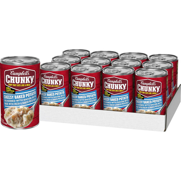 Campbell's Chunky Baked Potato with Cheddar & Bacon Bits Soup, 18.8 Oz Can