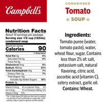 Campbell's Condensed Tomato Soup, 10.75 Ounce Cans, Non-BPA, Pack of 4, Farm-Grown Tomatoes