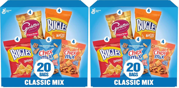 Classic Mix Snack Variety Pack with Bugles and Chex Mix