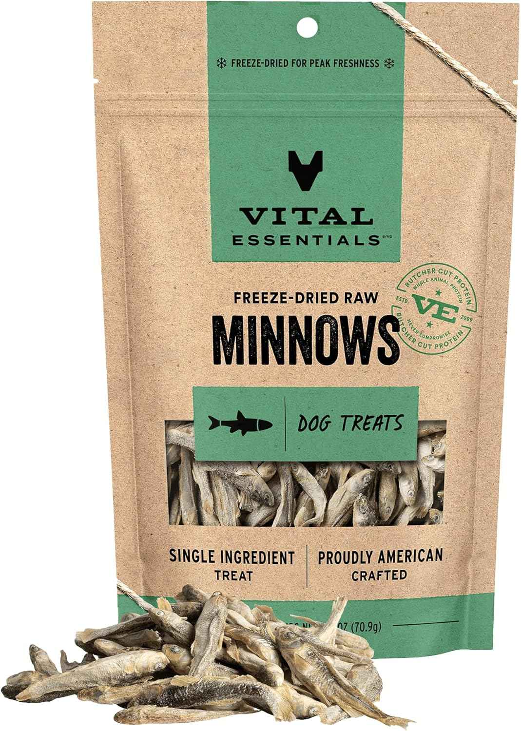 Vital Essentials Single Ingredient Beef Liver Dog Treats, 2.1 oz | Freeze-Dried Raw | Premium Quality High Protein Training Treats | Grain Free, Gluten Free, Filler Free
