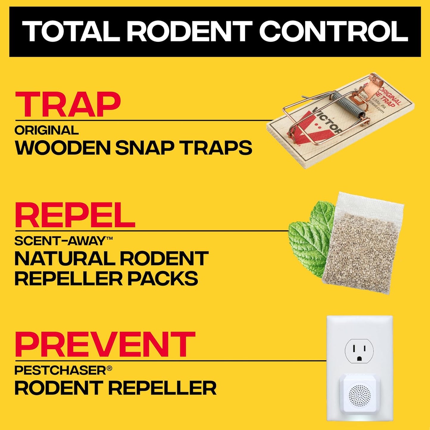 Victor Mouse Traps M150-12, Metal Pedal, Sustainably Sourced FSC Wood, Wooden Mouse Traps, 12 Metal Pedal Traps