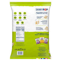 SkinnyPop Popcorn, Original, Whole Grain, Dairy-Free Snack, 8oz Family Size Bags (6ct)