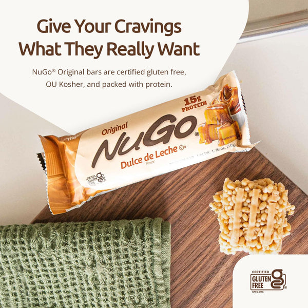 NuGo Vanilla Yogurt Protein Bar, 11g Protein, Gluten Free, 15 Count