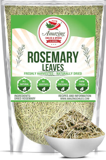 Dried Rosemary Leaves, 3 oz, Premium All Natural, Farm Fresh, Rich Savory Flavor by Amazing Chiles & Spices