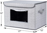 Large Collapsible Stackable Storage Bins with Lids for Home and Office