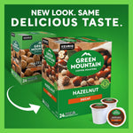 Green Mountain Coffee Roasters Hazelnut Decaf Single-Serve Keurig K-Cup Pods Flavored Light Roast Coffee