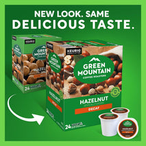 Green Mountain Coffee Roasters Hazelnut Decaf Single-Serve Keurig K-Cup Pods Flavored Light Roast Coffee