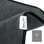 Cosy Family 10 Pack Makeup Remover Wash Cloths - Soft Microfiber Fingertip Facial Cleansing Cloths for Hand and Make Up, 12 x 12 in, Black Grey