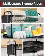 Sakugi 2-Tier Dish Drying Rack for Kitchen Counter Organization