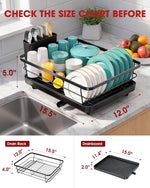 Stainless Steel Dish Rack with Drainboard for Kitchen Counter and Sink