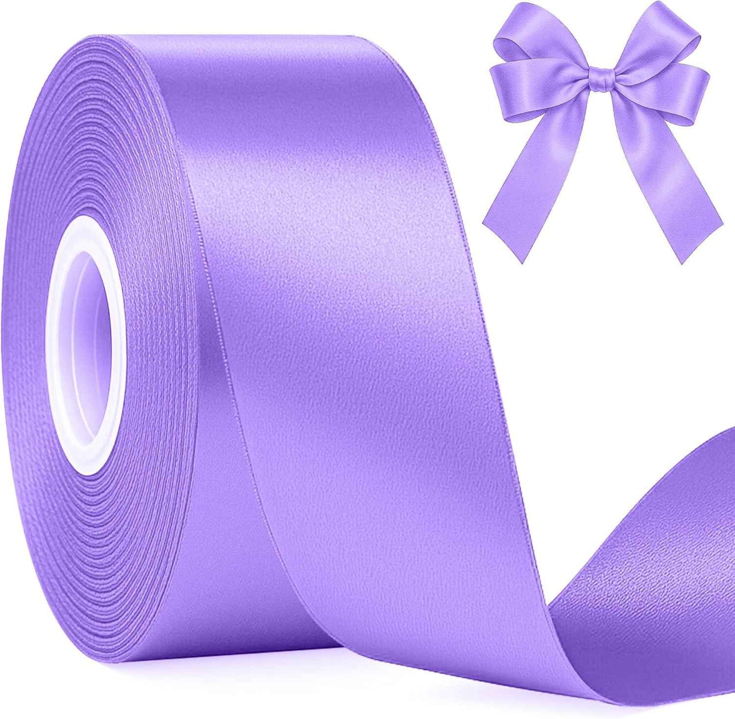 Fullive Red Ribbon 1 1/2 Inch, 30 Yards Red Ribbon for Gift Wrapping, Polyester Satin Christmas Ribbon for Wedding Xmas Tree Valentines Day Decorations DIY Bows Wrapping Bouquet Floral Arrangements