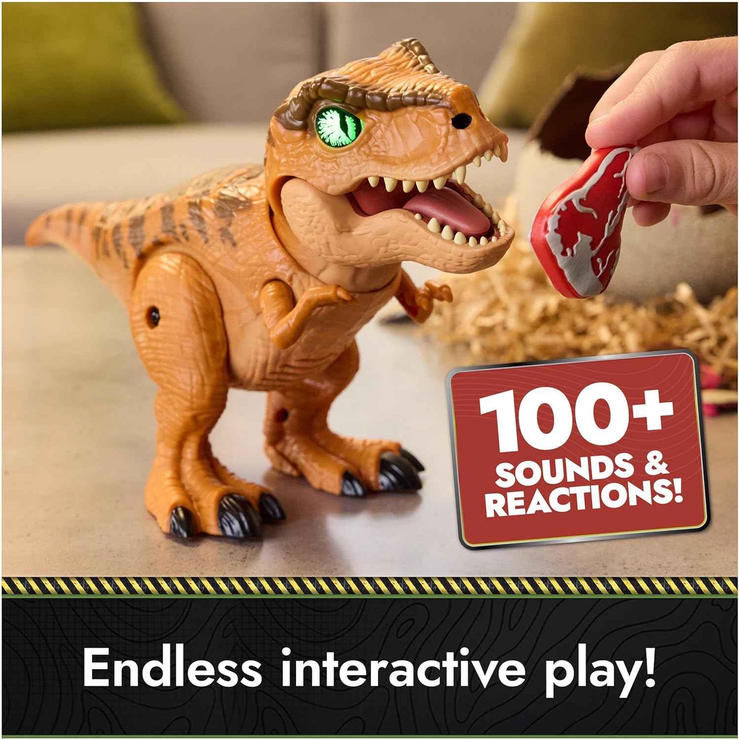 Jurassic World Interactive Toy Dinosaur & Egg, Hatch & Train Your own Baby Dino with 100+ Sounds & Reactions, Kids Toys for Boys & Girls Aged 5 & Up
