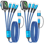 Multi Charging Cable for iPhone Watch Charger with Dual Type-C Ports