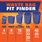 Hefty Ultra Strong 13 Gallon Trash Bags, Tall Kitchen Trash Bags 13 Gallon Size, White, Fabuloso Citrus & Fruits Scent, 80 Bags