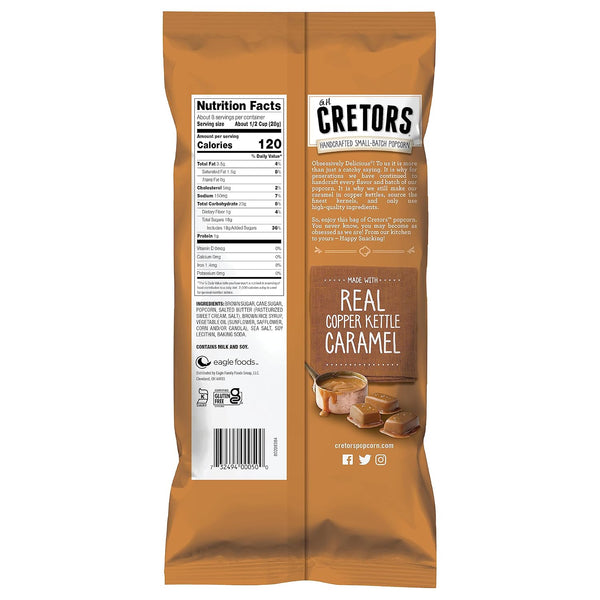 G.H. Cretors' Caramel Corn, 8 Oz, Pack of 6, Gluten Free, Kosher