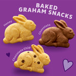 Annie's Organic Friends Bunny Grahams Snacks, Chocolate Chip, Chocolate, and Honey Baked Graham Crackers, 12 Pouches, 12 oz