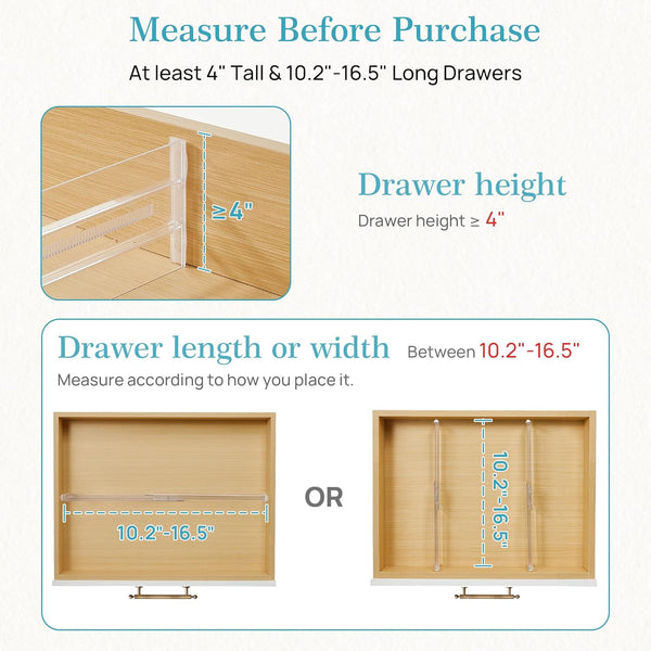 12 Pack Drawer Dividers for Clothes and Storage