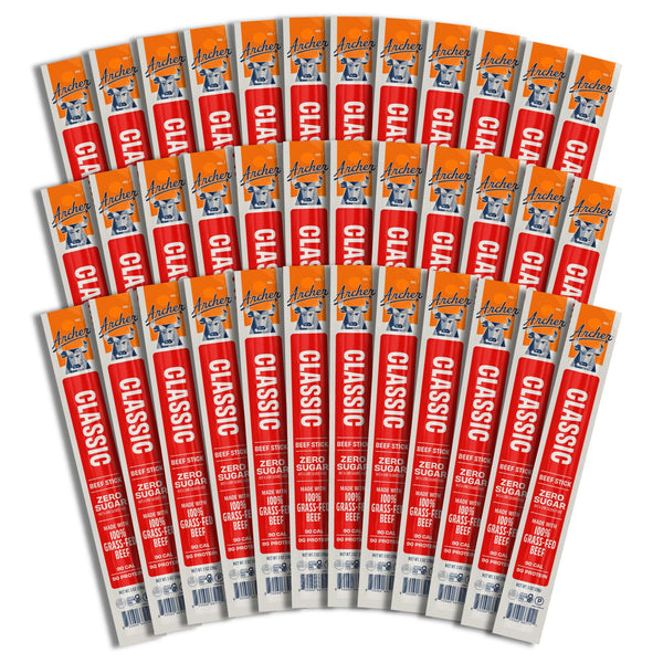 Grass Fed Beef Jerky Sticks, Individually Wrapped, Bulk Snack Packs