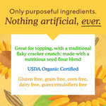 Simple Mills Organic Seed Crackers, Original, Gluten Free, Flax Seed, Sunflower Seeds, Corn Free, Low-Calorie Snacks, Plant Based, Nutrient Dense, 4.25oz, 3 Count