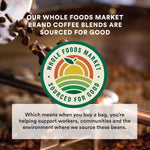 Whole Foods Market, Organic Breakfast Blend Ground Coffee, Light Roast, Milk Chocolate, Caramel & Citrus, 12 Ounce Bag, Resealable Closure
