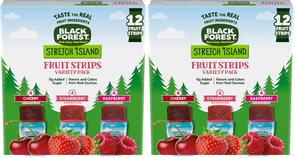 Black Forest Stretch Island Fruit Strips Variety Pack, 48 ct, Non-GMO, Zero Grams Added Sugar