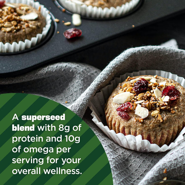 Manitoba Harvest Organic Hemp Plus Flax & Chia Seeds - 7oz - 8g Protein, 5g Fiber and 10g Omega 3 & 6 per 30g Serving - Nutrient-Dense, 3-in-1 Super Seeds Mixture - Vegan, Non-GMO Project Verified