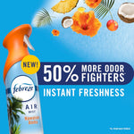 Febreze Air Mist, Air Freshener Spray, Odor Fighting Room Spray, Deodorizer for Home Bathroom Kitchen Office Apartment Dorm Room Classroom, Heavy Duty Crisp Clean Scent, 8.1oz, (Pack of 6)