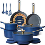 CAROTE 16-piece Non-Stick Cookware Set for Induction Cooktops