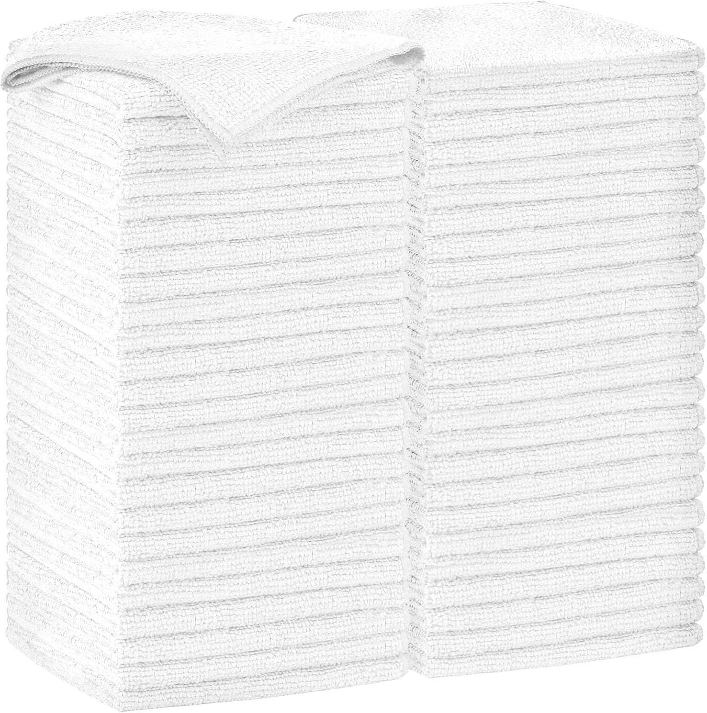 AIDEA Microfiber Cleaning Cloth-50PK, Soft Microfiber Towels for Cars, Absorbent Cleaning Rags, Lint-Free Streak-Free Wash Cloths for House, Kitchen, Window(12in.x12in)