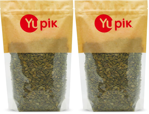 Yupik Raw Pumpkin Seeds, No Shell, 1 lb (16 oz), GMO-Free, Gluten-Free, Kosher, Shelled Pepitas, Salt-Free, Oil-Free, Plant-Based Protein, Source of Fiber, Healthy Snacks, Ideal for Baking & Topping