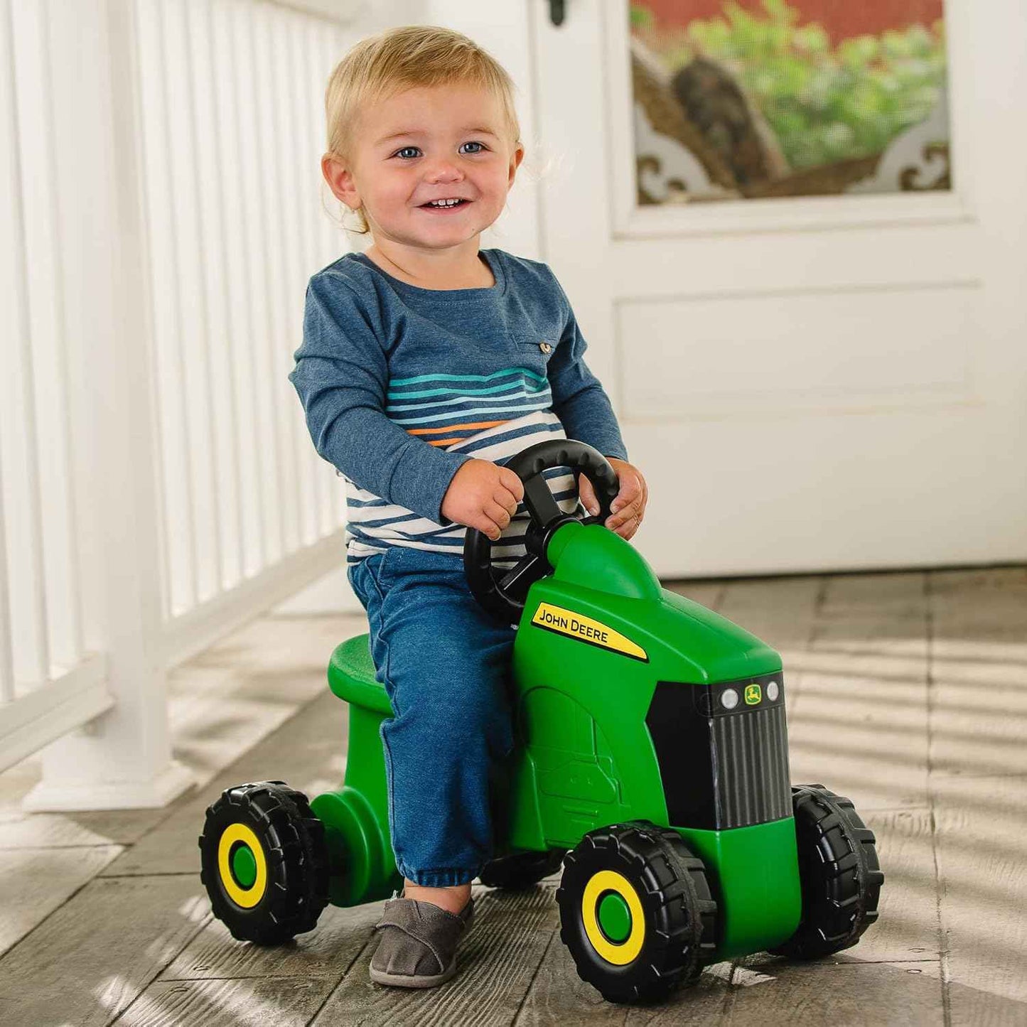 John Deere Ride On Toys Sit 'N Scoot Activity Tractor for Kids Ages 18 Months and Up, Green
