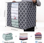 Storage bags for comforters and bedding with large capacity and sturdy zippers
