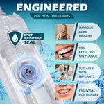 High-Pressure 120PSI Water Dental Flosser with 300ml Reservoir - Portable, Rechargeable Teeth & Gum Cleaner