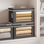 Storage bins with lids for home and office organization