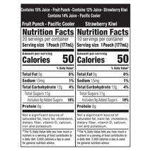 capri sun variety pack, 30 ct box, 6 fl oz pouches, fruit punch, strawberry kiwi, pacific cooler flavors