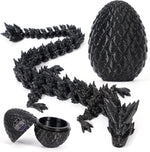 12 inch 3d printed dragon easter egg with fall protection and reinforced joints, eco-friendly fidget toy in rainbow color