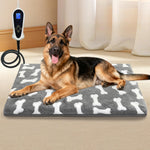 Bestio Large Dog Heating Pad, 34x21 in Heated Dog Bed with Constant Heat & Auto Modes, Gray