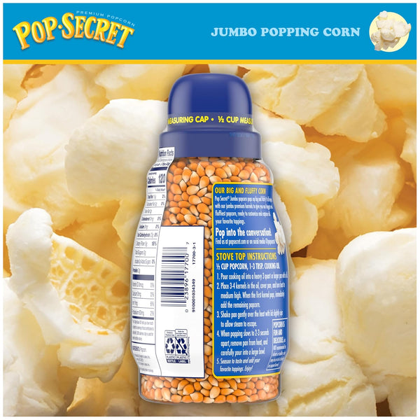 Pop Secret Jumbo Popcorn Kernels in a 30 Oz Jar