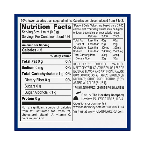 ice breakers coolmint sugar-free mints tins, 8 count, 1.5 oz each