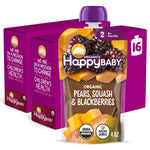 Happy Baby Organics Stage 2 Baby Food Pouches, 10 Count, 4 Ounces Each, Gluten Free, Vegan