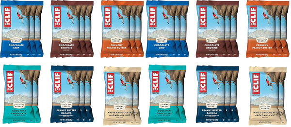 CLIF BAR Variety Pack Energy Bars 16 Pack Non-GMO Organic Oats