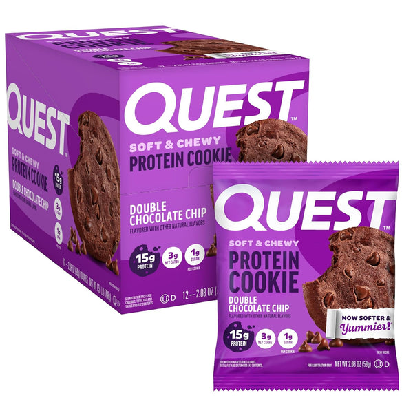 Quest Nutrition Chocolate Chip Protein Cookies, 15g Protein, 12 Count